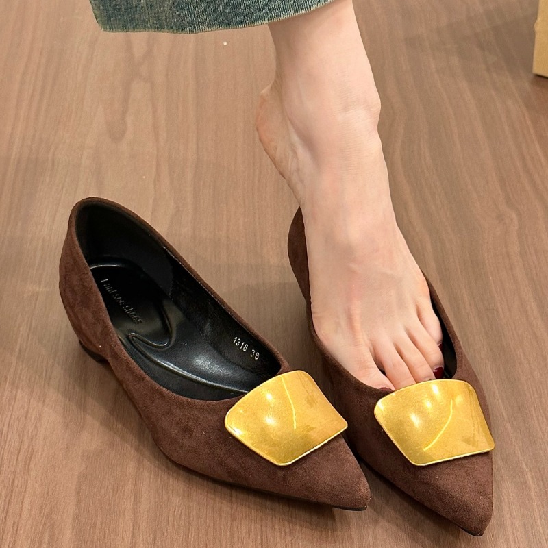 Summer Clothing Stores - รองเท้าส้นเตี้ยหัวแหลมสำหรับผู้หญิง รองเท้าส้นเตี้ยดีไซน์เนอร์สำหรับผู้หญิง รองเท้าเดรสเซ็กซี่แฟชั่น รองเท้าส้นสูงสำหรับผู้หญิง รองเท้าส้นสูงสำหรับฤดูร้อน รองเท้าส้นสูงสำหรับผู้หญิงที่ดูสง่างาม