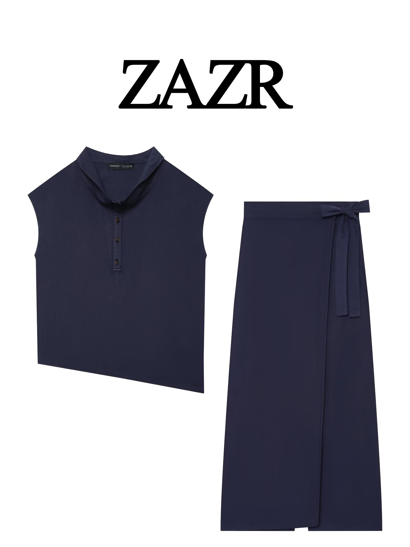 Summer Clothing Wraps - ชุดเสื้อแขนกุดดีไซน์หรูและกางเกงทรงผ้าพัน แฟชั่นใหม่สำหรับผู้หญิง กางเกงขายาวเอวกลาง ชุดสำหรับฤดูร้อน