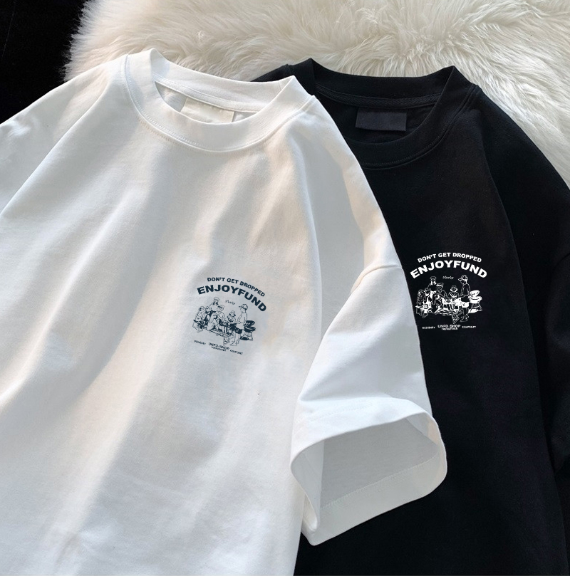 Summer Clothing Brands - เสื้อแขนสั้นผ้าฝ้ายแท้ทรงหลวม สำหรับชายและหญิง แฟชั่นฤดูร้อน เสื้อผ้ากันแดด สินค้าแบรนด์ที่ถูกยกเลิกการผลิต