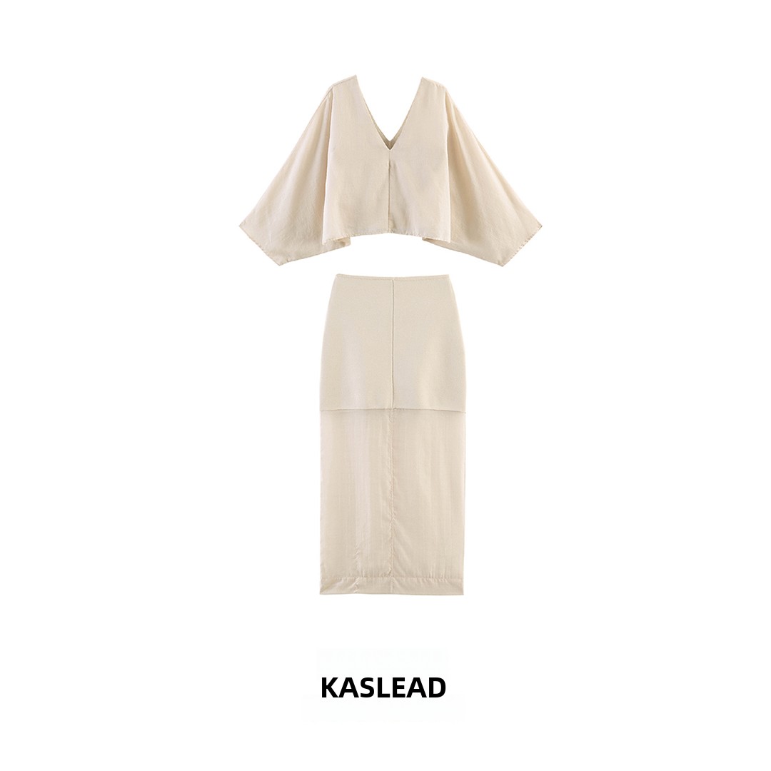 Summer Clothing Brands - KASLEAD ชุดแฟชั่นใหม่สำหรับผู้หญิง เสื้อถักแขนยาวลายปะติด พร้อมกระโปรงครึ่งตัว คอลเลกชันฤดูร้อน 2026