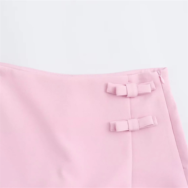 กระโปรงสั้นสีชมพูขาวสำหรับผู้ห - Summer Zara บทวิจารณ์และราคา